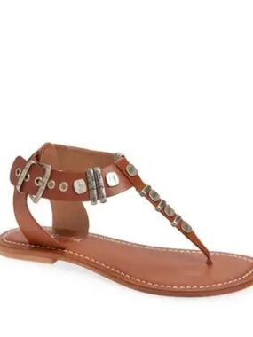 Jeffery Campbell Leif cognac combo sandals  size 7 NWOB